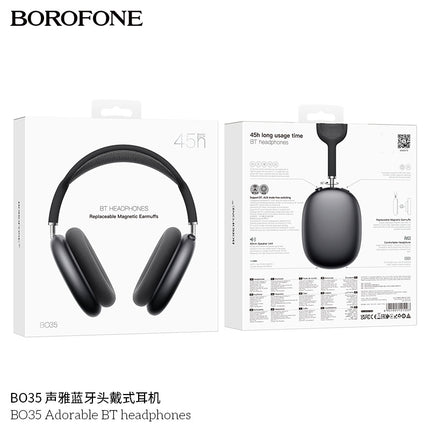Borofone Bo35 Plus Head-Mounted Anc Noise-Cancelling Wireless Bluetooth Headphones Air Pods Over-Ear Max