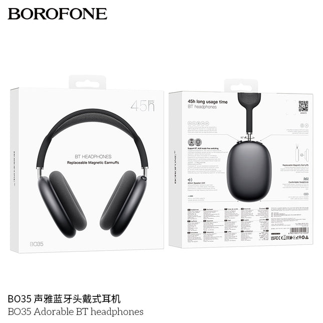 Borofone Bo35 Plus Head-Mounted Anc Noise-Cancelling Wireless Bluetooth Headphones Air Pods Over-Ear Max