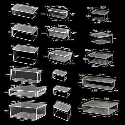 Desktop Storage Box with Lid Flip-Top Rectangular Transparent Acrylic Storage Box Kitchen Cosmetics Sundry Work Station