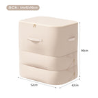 Beige [52*42*90cm] three-layer zipper