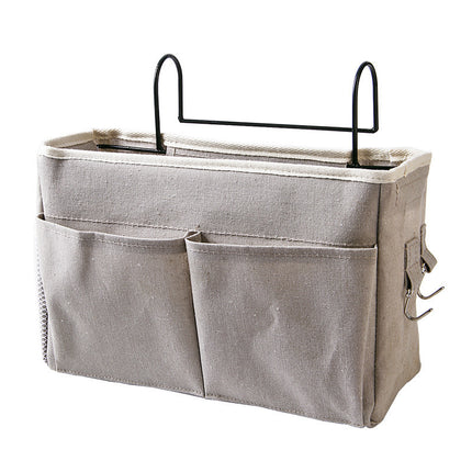 Student Dormitory Storage Bag with Bedside Hooks, Multifunctional Dormitory Storage, Multi-Pocket Wall-Mounted Storage Bag