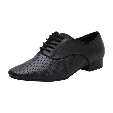 New men's leather stitching dedicated link top layer cowhide men's patent leather modern dance shoes square dance shoes