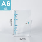 A6 blue clip blue buckle pvc binder