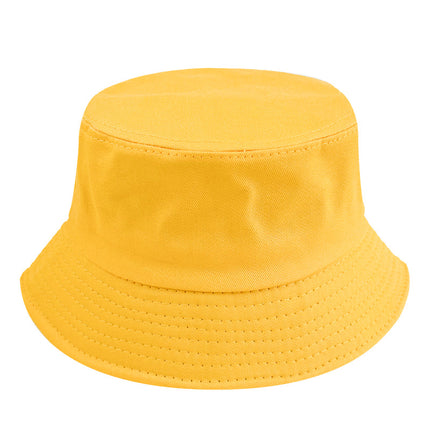 Cross-border pure cotton fisherman hat wholesale Japanese solid color face small bucket hat men's and women's light plate basin hat embroidered logo