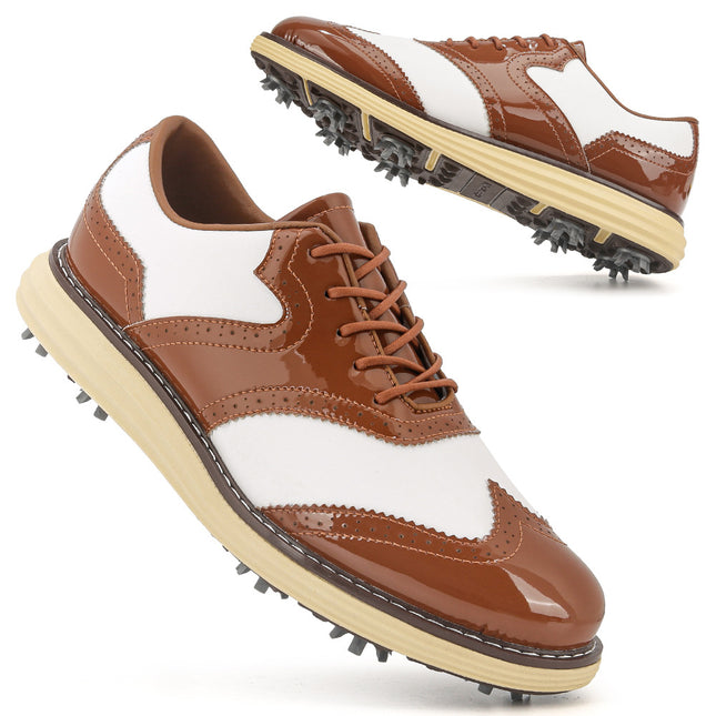 New Spiked and Non-Spiked Professional Bottom Golf Shoes, Leather Shoes, Outdoor Training Shoes, Wear-Resistant and Non-Slip Sports Shoes