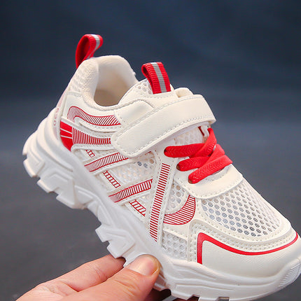 Girls' Sports Shoes, Kidsren's Running Dad Shoes, 2025 Spring & Fall Boys' Single Mesh Breathable Campus Sports Shoes