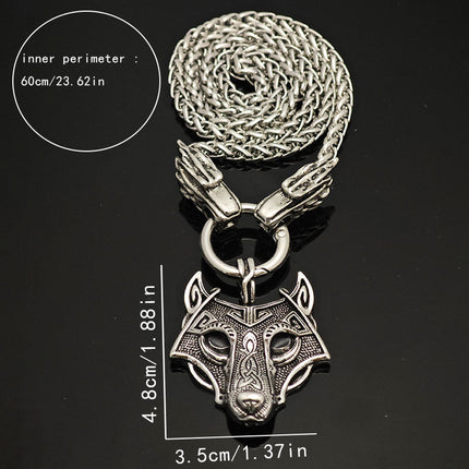 Cross-border explosions faucet necklace amulet Nordic Viking Rune hammer pendant guardian totem wholesale generation