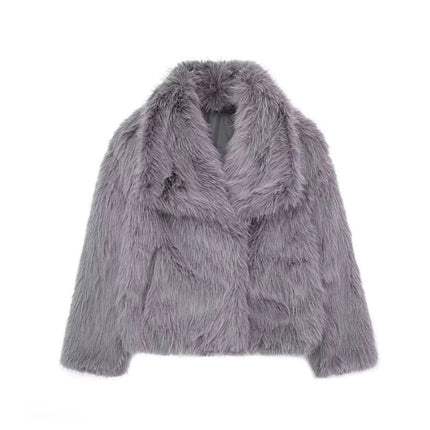 SAW AliExpress Independent Station Women's Wear European and American Style Artificial Fur Effect Short Coat 4360 240 712