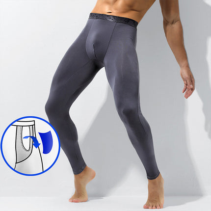 Men's Bullet Separate Autumn Pants Single Piece Leggings Underpants Antibacterial Inner Crotch Warm Pants Men's Thin Line Pants Underpants