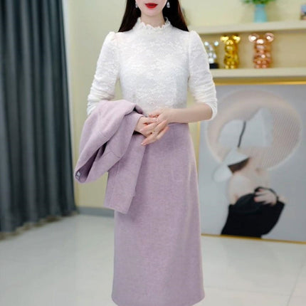 Taro Purple Sweater Suit Set / Ensemble Pull Violet