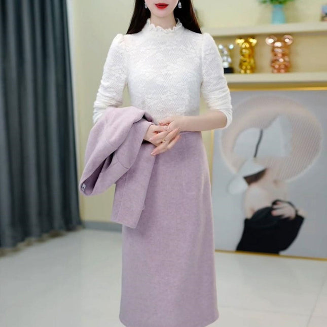 Taro Purple Sweater Suit Set / Ensemble Pull Violet