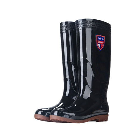 High-top rain boots men's acid and alkali-resistant mid-calf water shoes labor protection shoes rain boots water boots rubber shoes overshoes agricultural shoes work shoes