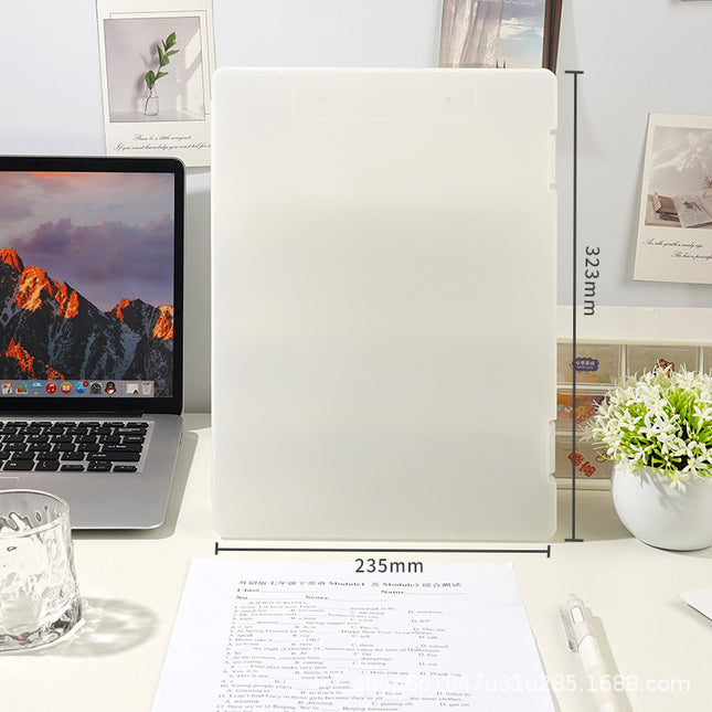 File box a4 transparent data box PP plastic ins wind Morandi color dormitory storage cosmetics stationery box