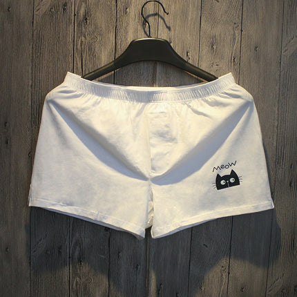 2025 New Men's Underwear Original Printed Boxer Briefs Youth Mid-Waist Home Arrow Pants Casual Sleep Shorts