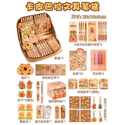 12-Layer Large-Capacity Pencil Bag Kapibara High-Looking Pencil Bag Cute Student Stationery Bag School Supplies Prizes