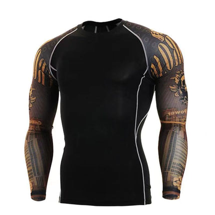 Sports tights long-sleeved men's quick-drying breathable workout clothes outdoor basketball cycling running training Sports bottoming clothes
