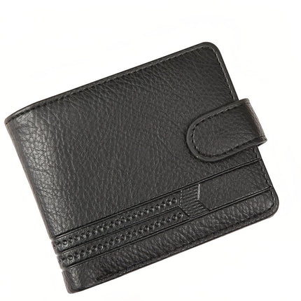 Manufacturers Wholesale New Men's Wallet PU Leather Short Export Cross-border Hasp Business Retro Multi-card Slot Coin PUrse