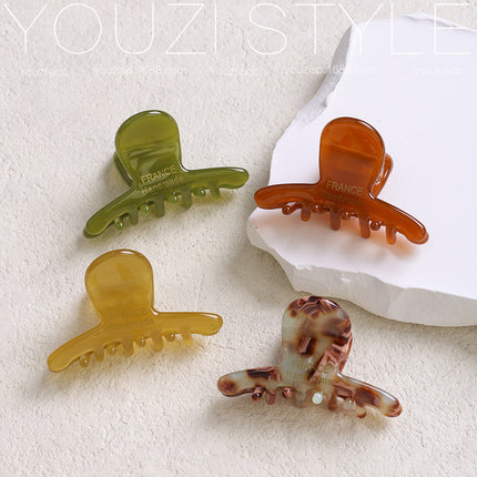 Acetate Small Claw Clip Half-Up Hair Shark Clip for Women, Suitable for the Back of the Head, Hairpin for Thin Hair, High-End Hair Accessory