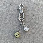 Ch buckle + 18mm ring [silver dice + copper dice]