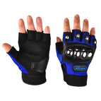 Stainless steel half finger blue / One size fits all
