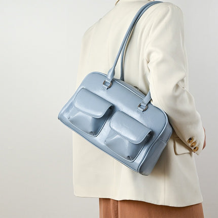 2025 New Tote Bag Large Capacity Bag Women's Shoulder Armpit Bag Oil Wax Leather Bag Double Bag Casual Handbag