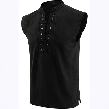 2025 Amazon Wish New Men's Clothing Medieval Clothing Retro Men's Short Vest Halloween Costume