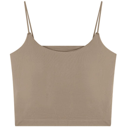 Thai Small Camisole Women's Inner Wear Spring Chest Pad Beautiful Back Seaside Wear Outer Wear Dopamine Jazz Top