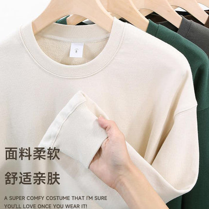 530g autumn and winter vests custom cotton loose terry hoodie custom printing embroidery LOGO high-end work clothes