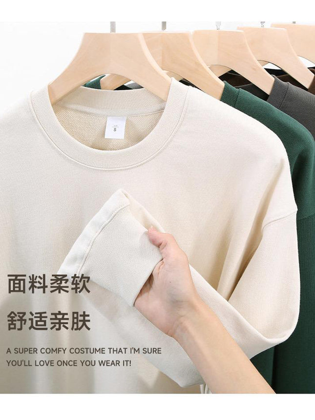 530g autumn and winter vests custom cotton loose terry hoodie custom printing embroidery LOGO high-end work clothes