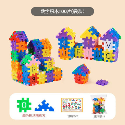 in stock Square Building Block Toy Magic Matching and Matching Boys and Children's Digital Insertion Block Plastic Toys for Hair