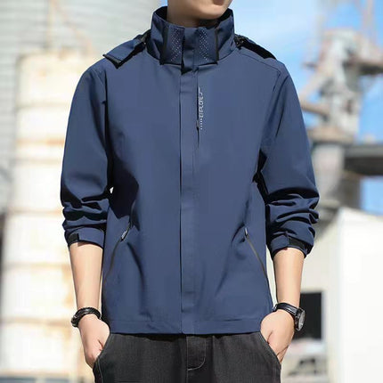 Outdoor Spring and Autumn Windproof Waterproof Rush Clothes Hiking Climbing Thin Single Rush Work Clothes for Men and Women Windbreaker Coat Printing