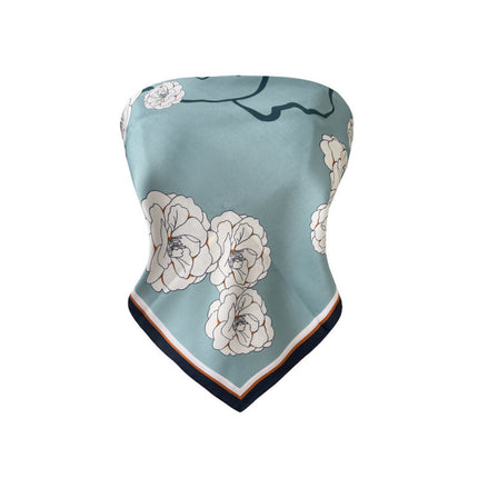 Cross-border double-sided two-color silk scarf ladies leopard print scarf print twill silk senior sense 70cm square towel wholesale