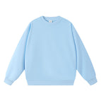 Ice blue-pure cotton round neck sweatshirt / S (recommended 55kg )