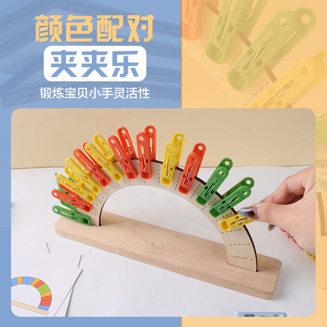 Color Matching for JiaJiaole Kindergarten Puzzle Area Corner Montessori Teaching Aware Baby Finger Fine Training Color Cognition