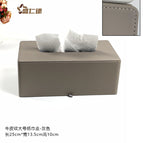 25*13.5*9.5cm / Large tissue box - gray leather pattern