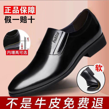 [100 full cowhide] leather shoes men's business formal men's leather shoes casual slip-proof soft bottom men's shoes for work