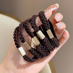 Braided gold tube [dark brown] 1 piece