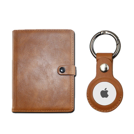 Cross-Border Ready-Made Leather Passport Protector Set with Magnetic Buckle Pu Leather Passport Holder Multifunctional Document Bag Passport Bag