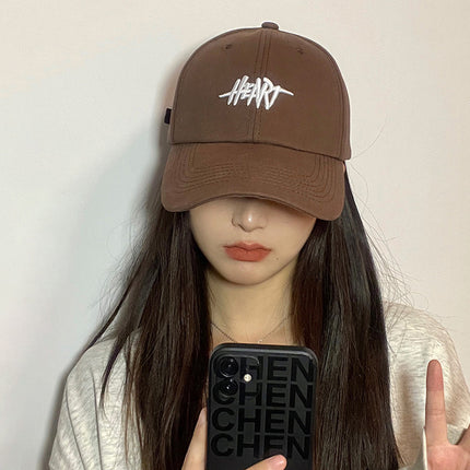 Big brim baseball cap women's spring and summer sunscreen hat casual tide big head circumference deepened face small cap