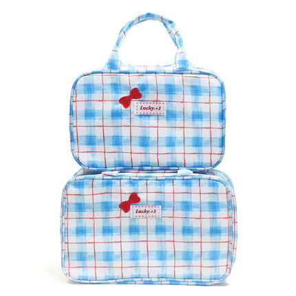 Cross-Border New Style Partitioned Cosmetic Bag, Portable Travel Toiletry Bag with Dry and Wet Separation, Large Capacity Multifunctional Storage Bag