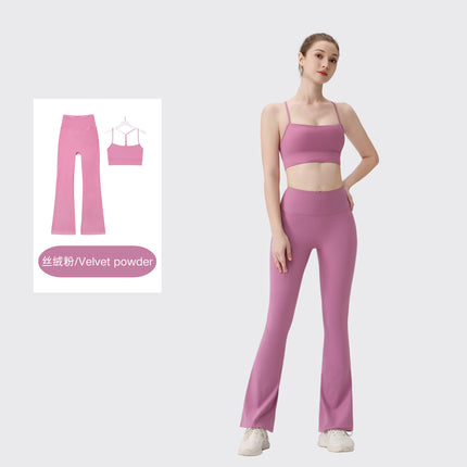 [in Stock] Ld Speaker Y-Shaped Vest Set Long Sleeve Women's Slim Fit Jacket Stretchy Sports Yoga Wear