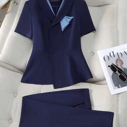 Business Suit suit Women's Summer Temperament High-end Beautician Beauty Salon Tooling Jewelry Store Front Desk Work Clothes