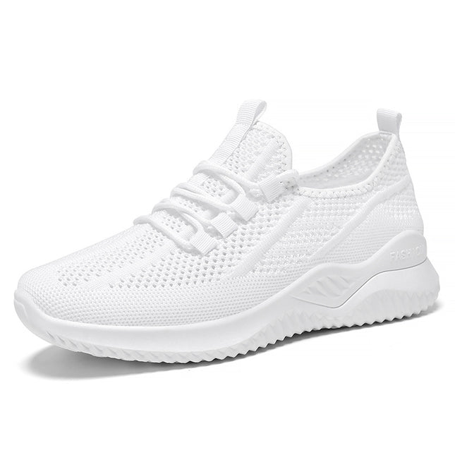 Women's Shoes 2026 Spring New Style Single Shoes Cross-Border Wholesale Lightweight Soft-Soled Women's Shoes Mesh Hollow Casual Sports Shoes