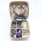 Purple 66 pieces jewelry box