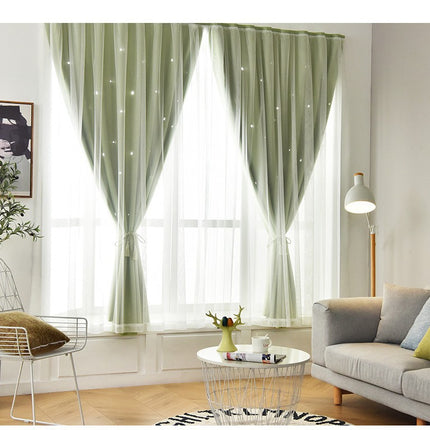 Source manufacturers non-perforated installation curtains hook and loop curtains cross-border foreign trade shading curtains self-adhesive finished products wholesale