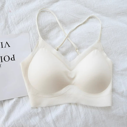 Seamless Intimates, Invisible Flesh-Colored Summer Thin Beautiful Back, Special Skin Tone, White t Opaque Liquid Foundation Bra