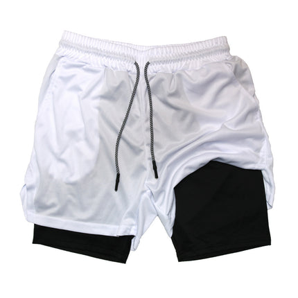 Cross-Border Foreign Trade Amazon Ice Silk Quick-Drying Mesh Double-Layer Casual Shorts Men's Breathable Fitness Sports Beach Pants