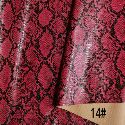 Pu Snakeskin Pattern Leather Fabric, Python Pattern Leather for Bags, Anime Belts, Soft Bags, Headboard Backs, Artificial Leather with Animal Prints