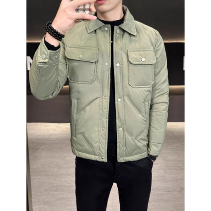 High-end Down Jacket Men's Winter Lightweight Men's Warm Autumn and Winter Clothes Men's Lapel Coat Cold-proof Jacket