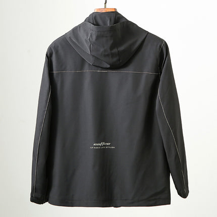 Brand Export Men's Clothing Milk Silk Jacket Men's Autum Removable Hood Casual Versatile Jacket Men's J8206